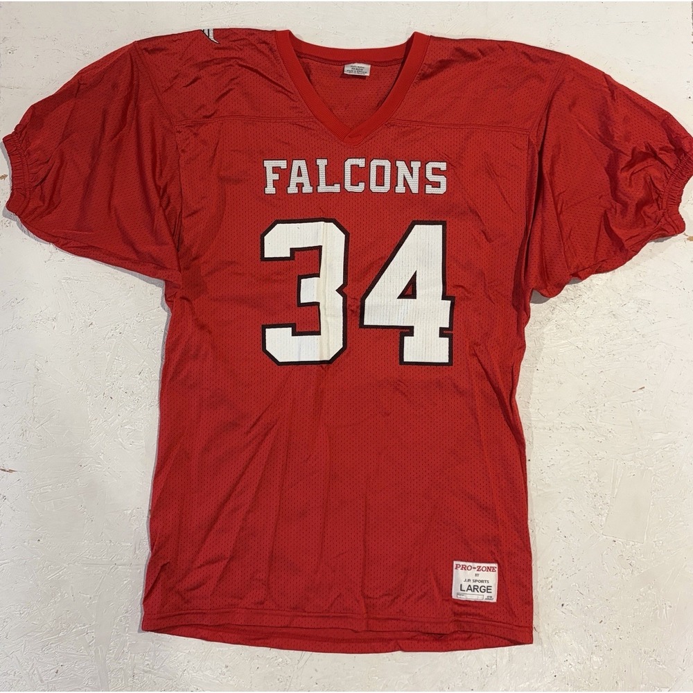 Vintage 80s Pro Zone Atlanta Falcons NFL Football Jersey‎ Mens Large Red